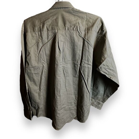 Munsingwear Mens Olive Green Long-Sleeve Button-Up Shirt Size L - Picture 3 of 12